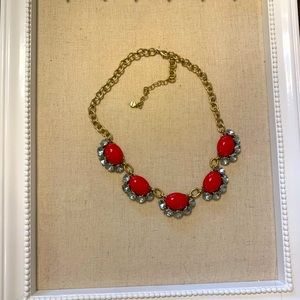 Red Stella & Dot statement necklace